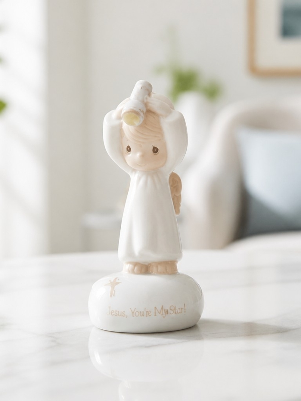 Precious Moments 'Jesus, You're My Star' Figurine - Cream/Beige